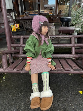 「アイテム（ワンピース/ドレス）」を使った、himi0606さん（キッズ・110cm）の秋コーディネート