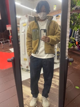 「アイテム（ブルゾン、ゴールド系）」を使った、Hayatoさん（メンズ・170cm）の冬コーディネート