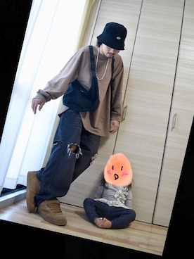 「アベイル」｜「アイテム（帽子）」を使った、楽ｇａｋｉさん（メンズ・174cm）の秋コーディネート