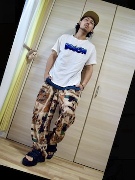 「Champion（チャンピオン）のアイテム（キャップ）」を使った、楽ｇａｋｉさん（メンズ・174cm）の夏コーディネート