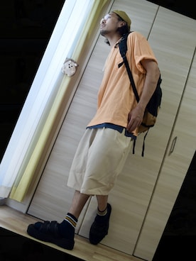 「HUF（ハフ）のアイテム（バッグ）」を使った、楽ｇａｋｉさん（メンズ・174cm）の夏コーディネート