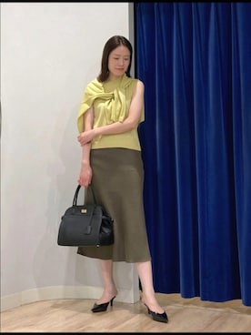 「ノースリーブニット」｜Itaniさん（レディース・163cm）の秋コーディネート