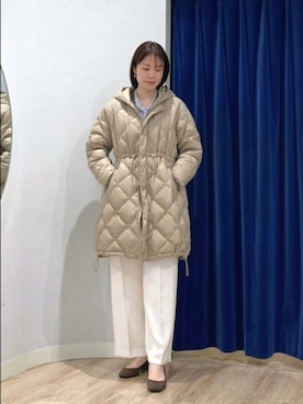 「オンオフ兼用」｜「アイテム（ノーカラージャケット）」を使った、Itaniさん（レディース・163cm）の秋コーディネート