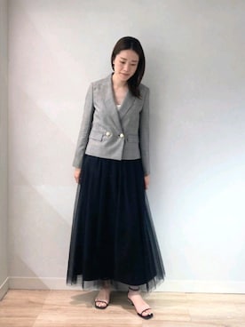 「グレンチェック」｜「アイテム（ワンピース/ドレス）」を使った、Itaniさん（レディース・163cm）の秋コーディネート