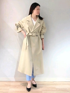 「NOLLEY’S Sophi（ノーリーズソフィ）のアイテム（トレンチコート）」を使った、Itaniさん（レディース・163cm）の春コーディネート