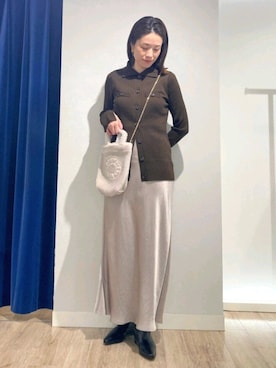 「Lisa Conte（リサコンテ）のアイテム（バッグ）」を使った、Itaniさん（レディース・163cm）の秋コーディネート