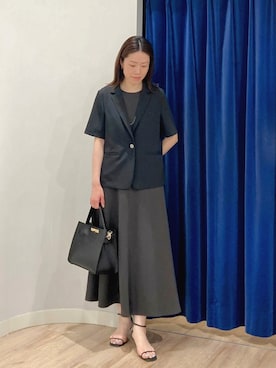 「アイテム（テーラードジャケット）」を使った、Itaniさん（レディース・163cm）の夏コーディネート