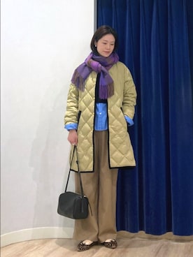 「アイテム（イヤリング）」を使った、Itaniさん（レディース・163cm）の冬コーディネート