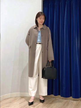 「アイテム（ステンカラーコート）」を使った、Itaniさん（骨格ウェーブ・レディース・163cm）の秋コーディネート