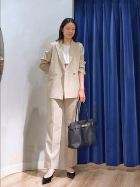 「NOLLEY’S（ノーリーズ）のアイテム」を使った、Itaniさん（レディース・163cm）の春コーディネート