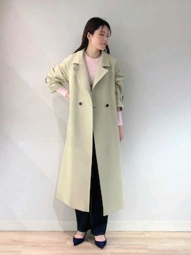「NOLLEY’S Sophi（ノーリーズソフィ）のアイテム（トレンチコート）」を使った、Itaniさん（レディース・163cm）の冬コーディネート