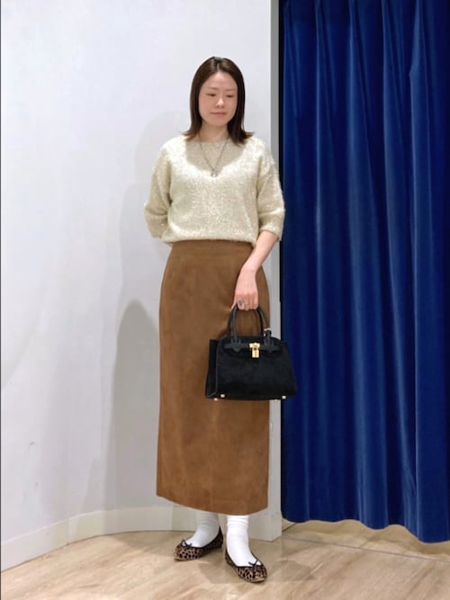 セール】《セットアップ対応》フェイクスエードハイウエストタイト