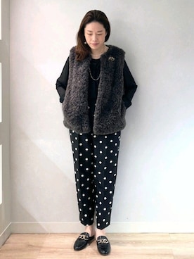 「NOLLEY’S Sophi（ノーリーズソフィ）のアイテム（ブルゾン）」を使った、Itaniさん（レディース・163cm）の秋コーディネート