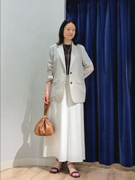「NOLLEY’S（ノーリーズ）のアイテム（アクセサリー）」を使った、Itaniさん（レディース・163cm）の夏コーディネート