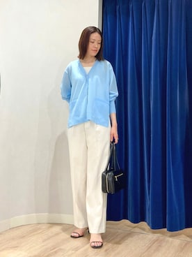 「NOLLEY’S Sophi（ノーリーズソフィ）のアイテム（パンツ）」を使った、Itaniさん（レディース・163cm）の夏コーディネート