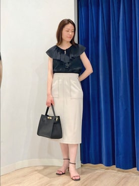 「NOLLEY’S（ノーリーズ）のアイテム」を使った、Itaniさん（骨格ウェーブ・レディース・163cm）の夏コーディネート