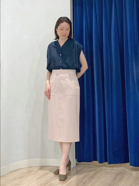 「NOLLEY’S Sophi（ノーリーズソフィ）のアイテム」を使った、Itaniさん（レディース・163cm）の夏コーディネート