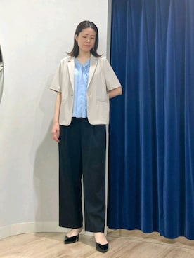 「アイテム（テーラードジャケット）」を使った、Itaniさん（レディース・163cm）の夏コーディネート