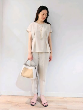 「NOLLEY’S Sophi（ノーリーズソフィ）のアイテム（アクセサリー）」を使った、Itaniさん（レディース・163cm）の夏コーディネート