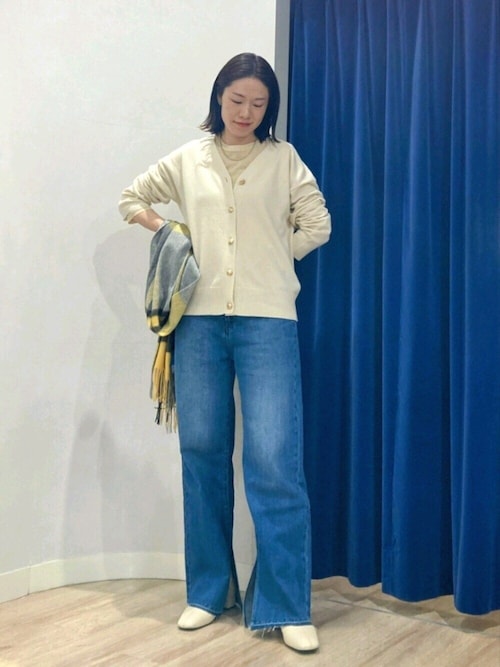 セール】【RM denim】スリットフレアハイウエストデニム（デニムパンツ