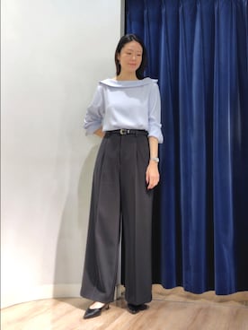 「NOLLEY’S（ノーリーズ）のアイテム」を使った、Itaniさん（レディース・163cm）の秋コーディネート