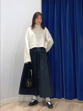 「アイテム（その他トップス）」を使った、Itaniさん（レディース・163cm）の冬コーディネート