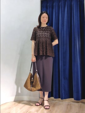 「NOLLEY’S（ノーリーズ）のアイテム（アクセサリー）」を使った、Itaniさん（レディース・163cm）の夏コーディネート