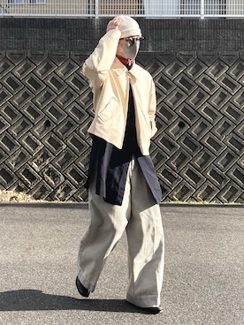「soerte」｜「アイテム（帽子）」を使った、KAI_busyさん（メンズ・177cm）の冬コーディネート