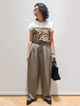 「OPAQUE.CLIP（オペークドットクリップ）のアイテム（Tシャツ/カットソー）」を使った、beer77さん（レディース・161cm）の夏コーディネート
