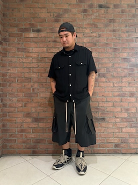「アイテム（カーゴパンツ）」を使った、ryuki aotoさん（メンズ・169cm・20代）の夏コーディネート
