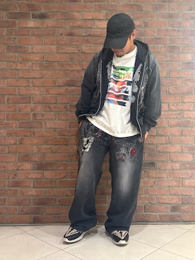 「アイテム（Tシャツ/カットソー）」を使った、ryuki aotoさん（メンズ・169cm）の夏コーディネート