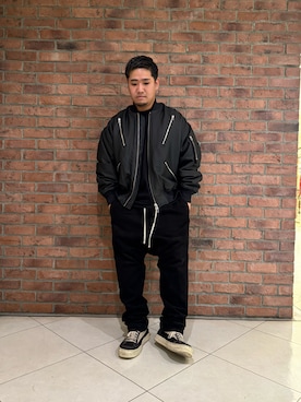 「アイテム（MA-1）」を使った、ryuki aotoさん（メンズ・169cm）の秋コーディネート