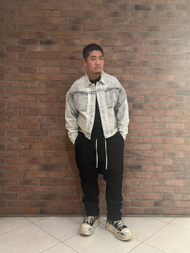 「アイテム（デニムジャケット）」を使った、ryuki aotoさん（メンズ・169cm）の秋コーディネート