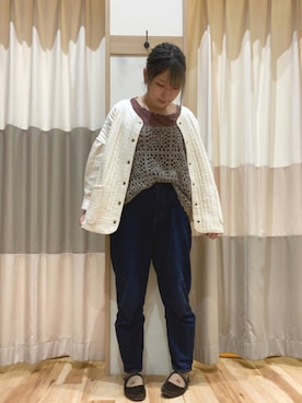 「メロートップス」｜「アイテム（その他シューズ）」を使った、しげさん（レディース・163cm）の秋コーディネート