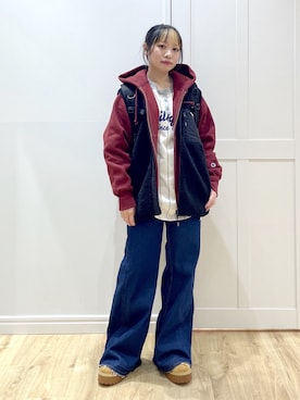 「アイテム（ベスト）」を使った、SAKI 🍣さん（レディース・151cm）の秋コーディネート