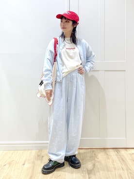 「アイテム（スウェットパンツ）」を使った、SAKI 🍣さん（レディース・151cm）の秋コーディネート