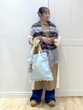 「アイテム（ポーチ）」を使った、SAKI 🍣さん（レディース・151cm）の秋コーディネート