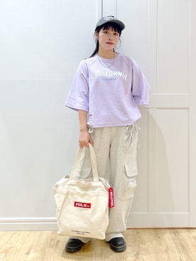 「Champion（チャンピオン）のアイテム」を使った、SAKI 🍣さん（レディース・151cm）の夏コーディネート