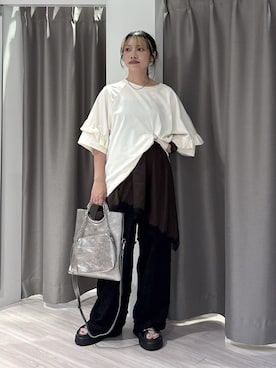 「mici(ミチ)のアイテム」を使った、SAKI 🍣さん(レディース・151cm)の夏コーディネート
