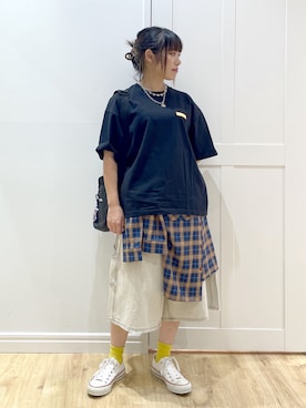 「アイテム（キーホルダー）」を使った、SAKI 🍣さん（レディース・151cm）の秋コーディネート