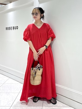 「Mollini（モリーニ）のアイテム（サンダル、ブラウン系）」を使った、SAKI 🍣さん（レディース・151cm）の夏コーディネート