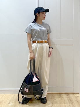 「骨格ストレート」｜「アイテム（財布/小物）」を使った、SAKI 🍣さん（レディース・151cm）の夏コーディネート