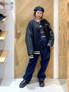 「Dr. Martens（ドクターマーチン）のDr.Martens ドクターマーチン クアッド レトロ 2976 クアッド / QUAD RETRO 2976 QUAD (BLACK POLISHED SMOOTH) 24687001（ブーツ）」を使った、SAKI 🍣さん（レディース・151cm）の秋コーディネート