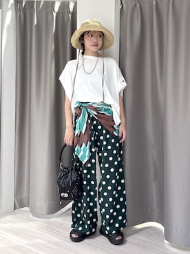 「ROSE BUD（ローズバッド）のアイテム」を使った、SAKI 🍣さん（レディース・151cm）の夏コーディネート