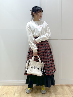 「アイテム（ポーチ）」を使った、SAKI 🍣さん（レディース・151cm）の秋コーディネート