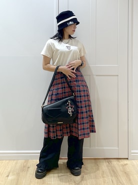 「骨格ストレート」｜「アイテム（財布/小物）」を使った、SAKI 🍣さん（レディース・151cm）の夏コーディネート