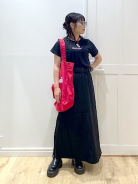 「骨格ストレート」｜「アイテム（財布/小物）」を使った、SAKI 🍣さん（レディース・151cm）の夏コーディネート