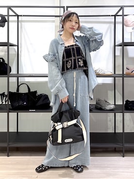 「BINDU（ビンドゥー）のアイテム」を使った、SAKI 🍣さん（レディース・151cm）の春コーディネート