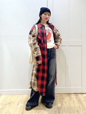 「アイテム（エコバッグ/サブバッグ）」を使った、SAKI 🍣さん（レディース・151cm）の秋コーディネート