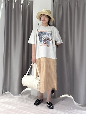 「ROSE BUD（ローズバッド）のアイテム」を使った、SAKI 🍣さん（レディース・151cm）の夏コーディネート